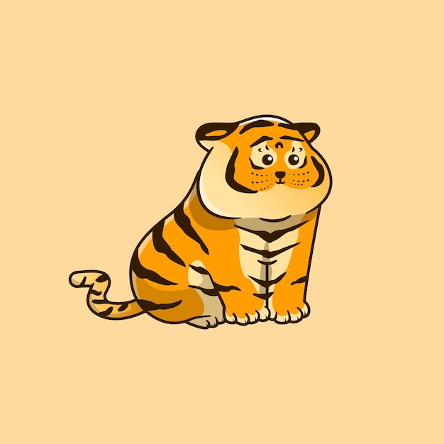 Cute Baby Tiger Animals Illustration