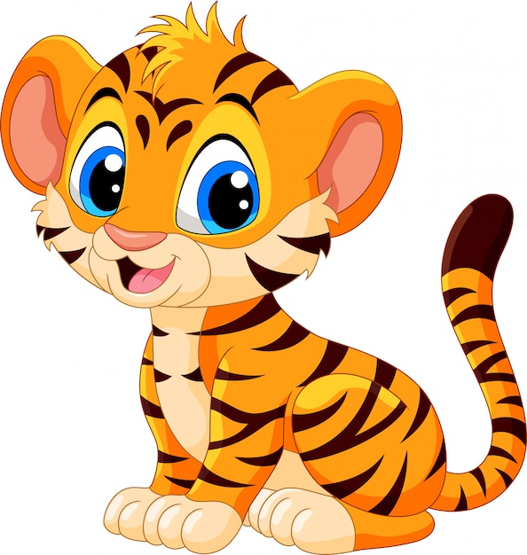 Cute baby tiger cartoon