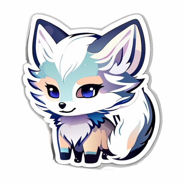 Cute baby wolf in the style of watercolor painting vector pattern