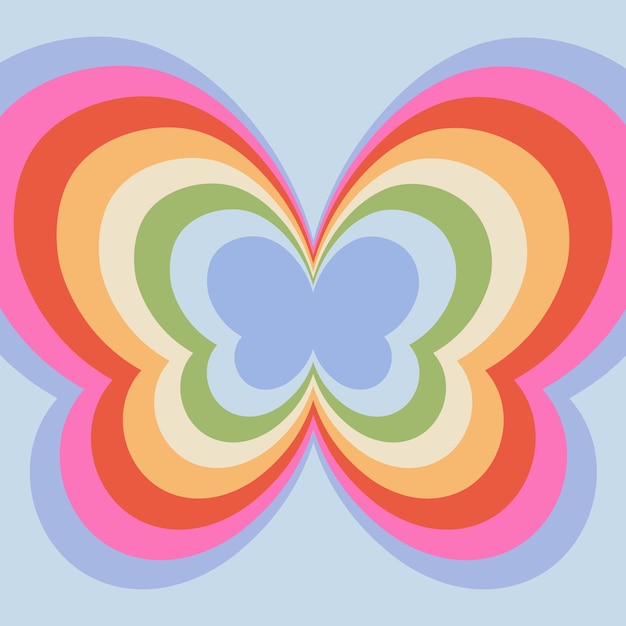 Cute background pattern butterfly colorful Vector