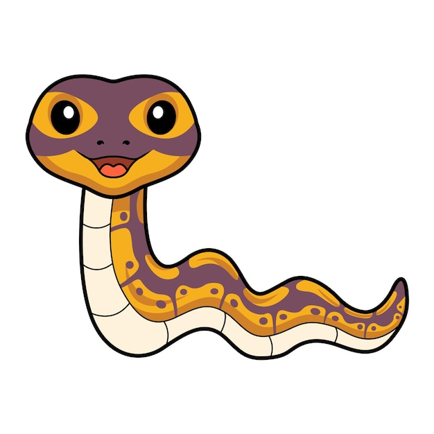 Cute banana ball python snake cartoon