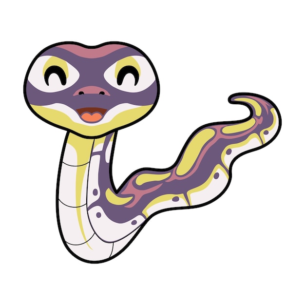 Cute banana pastel ball python cartoon