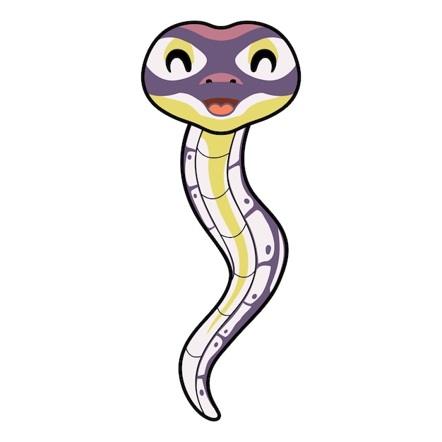 Cute banana pastel ball python cartoon