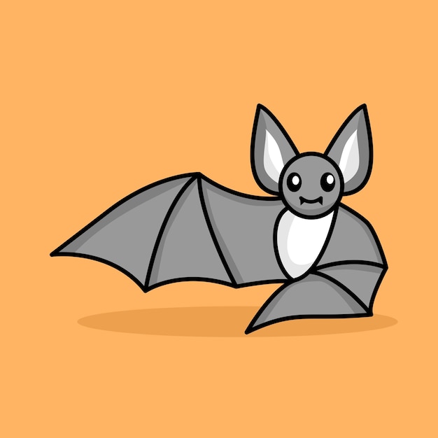 Cute Bat Premium Vector Illustration