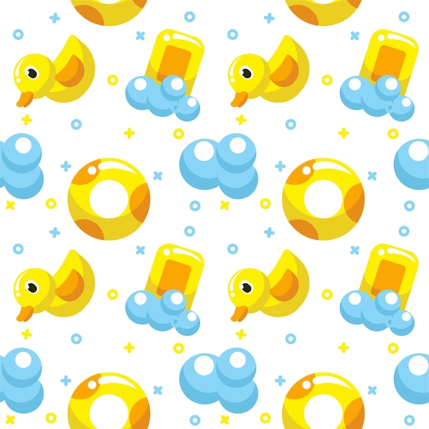 Cute Bath Seamless Pattern