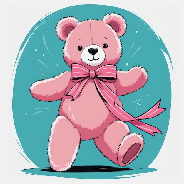 cute bear in bow cute bear in bow