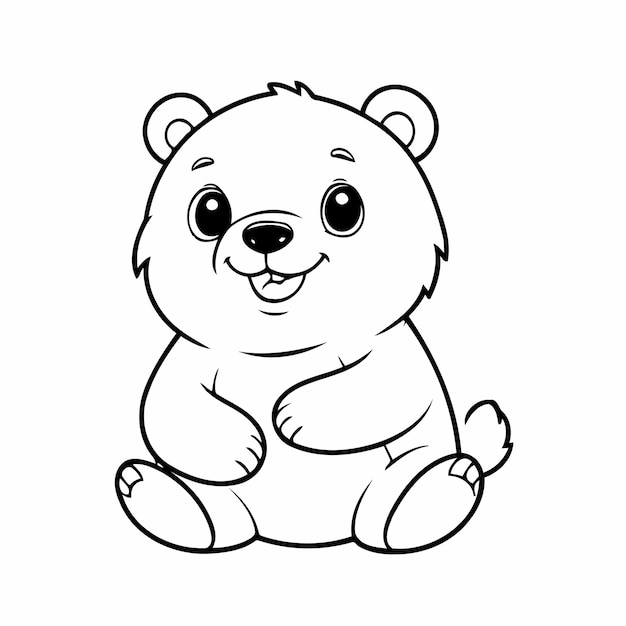 Cute Bear illustration for kids books