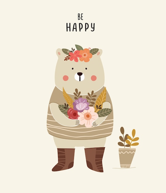 Cute bear illustration