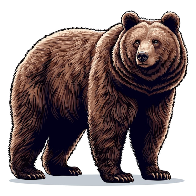 Cute Bear vector cartoon illustration