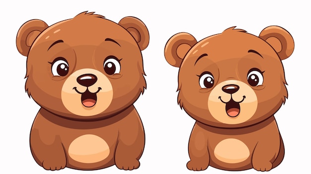 Cute Bear Vector Design for Kids