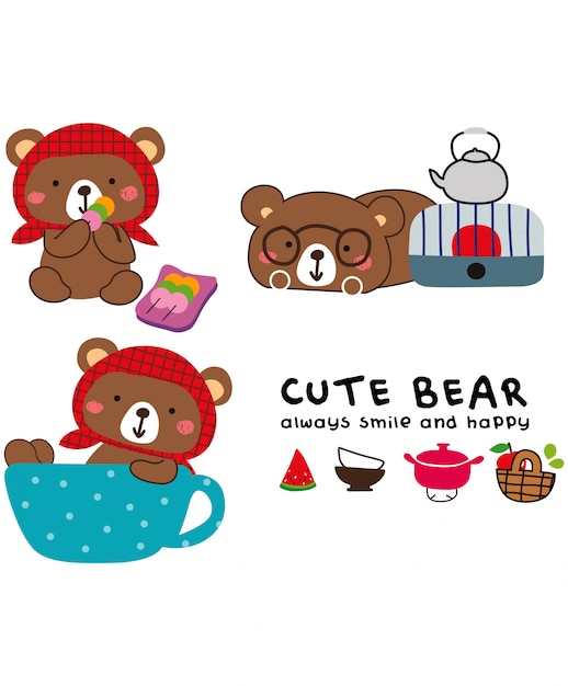 Cute bear vector