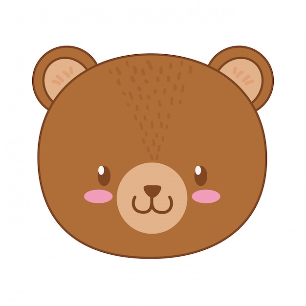 Cute bear woodland character