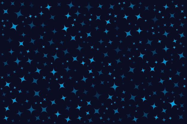 Cute and beautiful blue stars seamless pattern