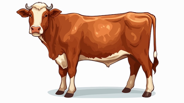 Vector cute beef vector cartoon character for graphic design projects