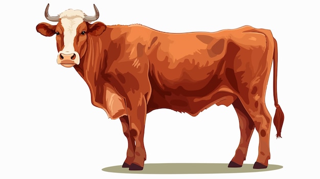 Vector cute beef vector cartoon character for graphic design projects