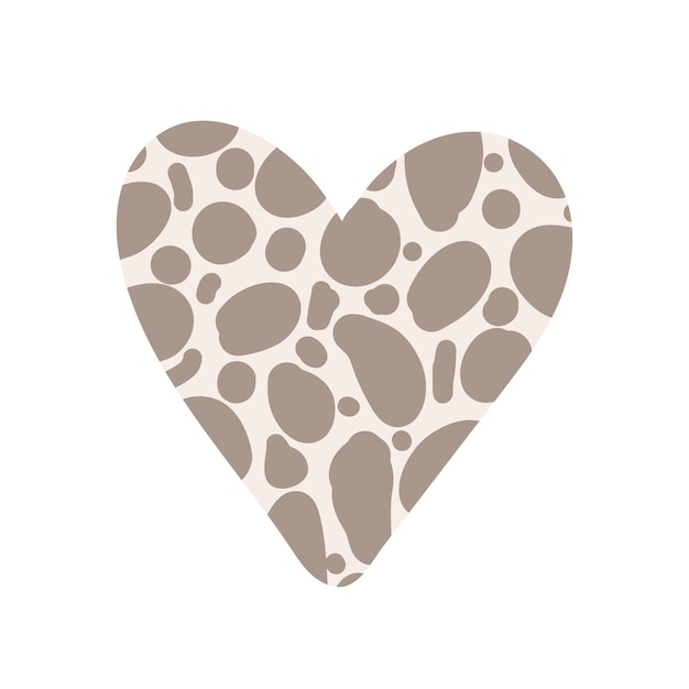 Cute beige heart with dots child baby print design