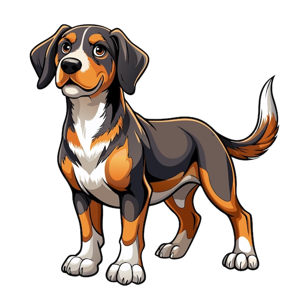 Cute Bernard dog vector cartoon illustration