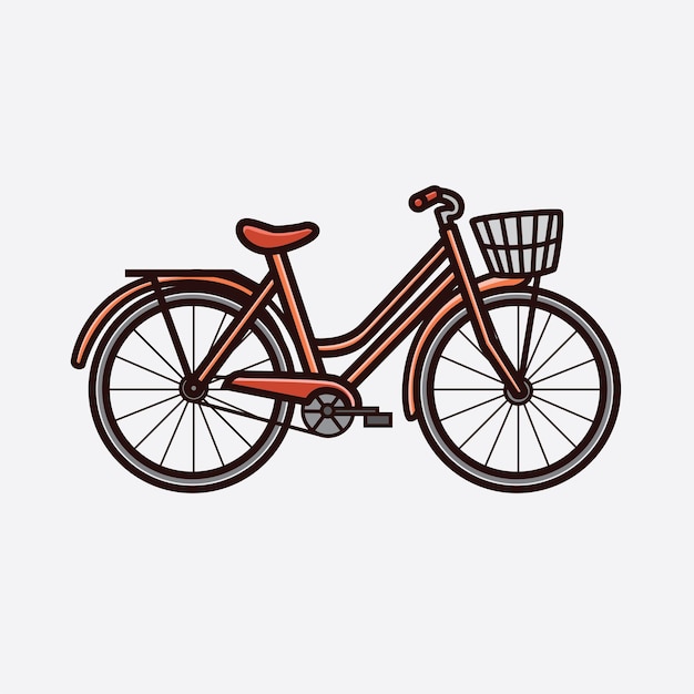 Cute bicycle cartoon vector icon illustration logo mascot hand drawn concept trandy cartoon