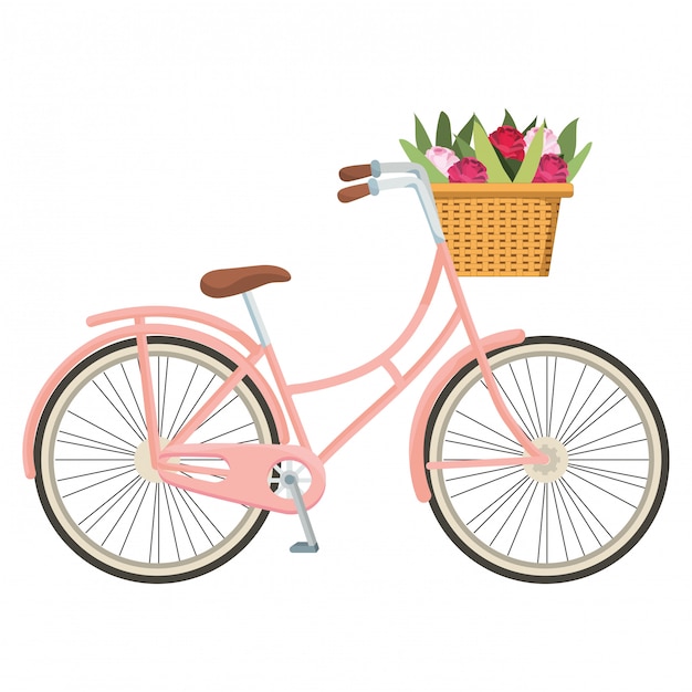 Vector cute bicycle cartoon