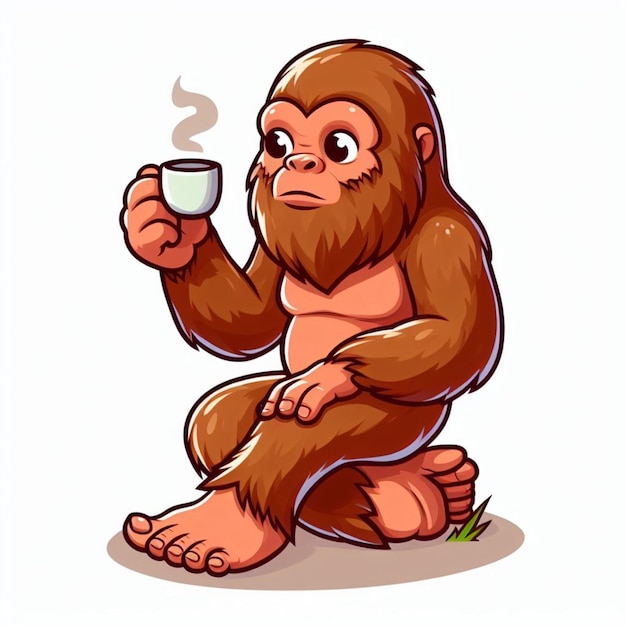 Cute Bigfoot Vector Cartoon illustration