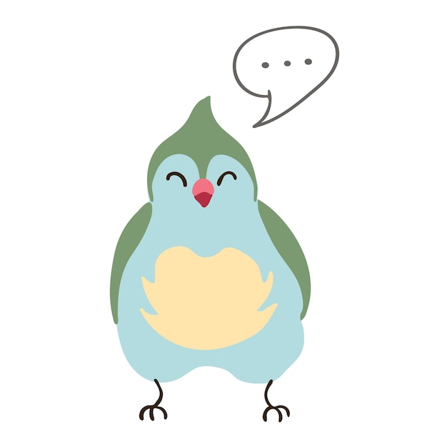 Cute Bird Colorful Illustration