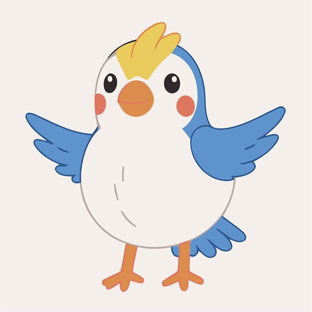 Cute Bird for kids story book vector illustration