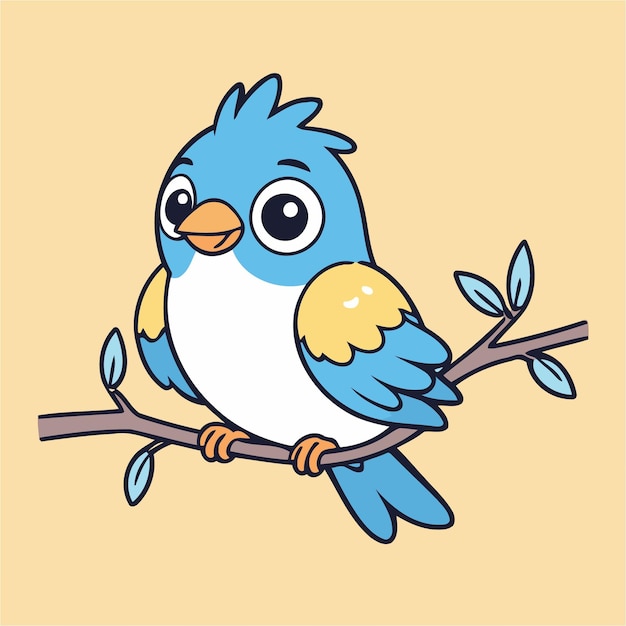 Cute Bird for kids vector illustration