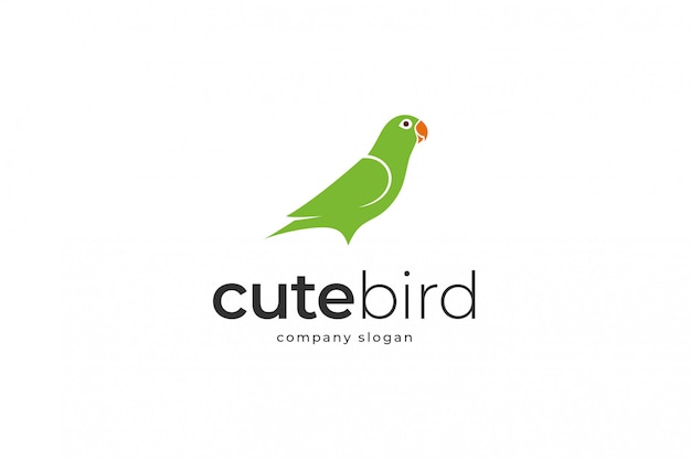 Cute bird logo template