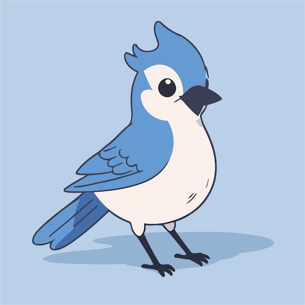 Cute BlueJay for kids story book vector illustration