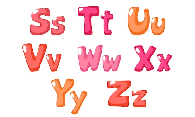 Cute bold font in pink color for kids