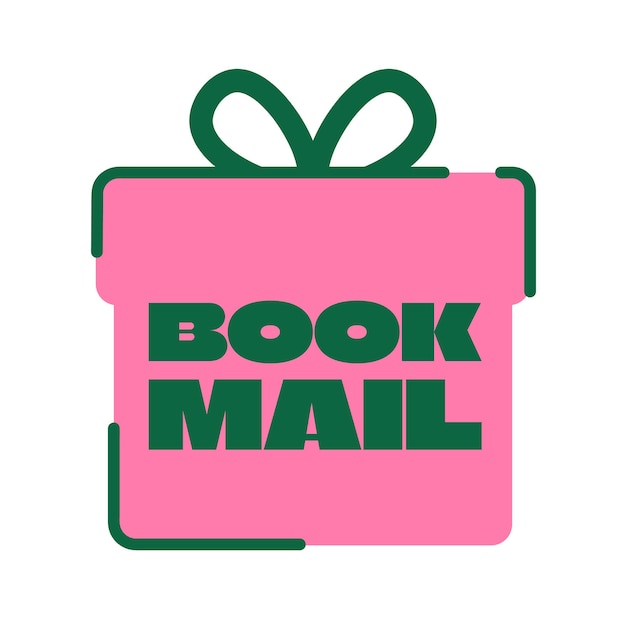 Cute Book Mail Vector Illustration