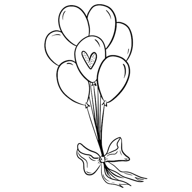 A cute bouquet of beautiful balloons with a big bow.