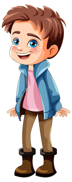 Cute boy cartoon character