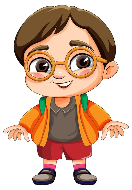 Cute boy cartoon character