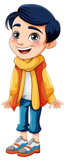 Cute boy cartoon character