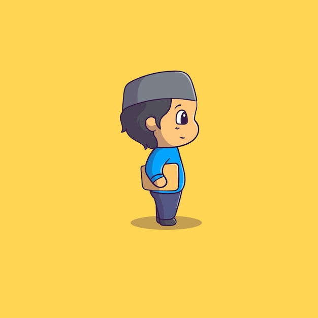 cute boy charity vector icon illustration