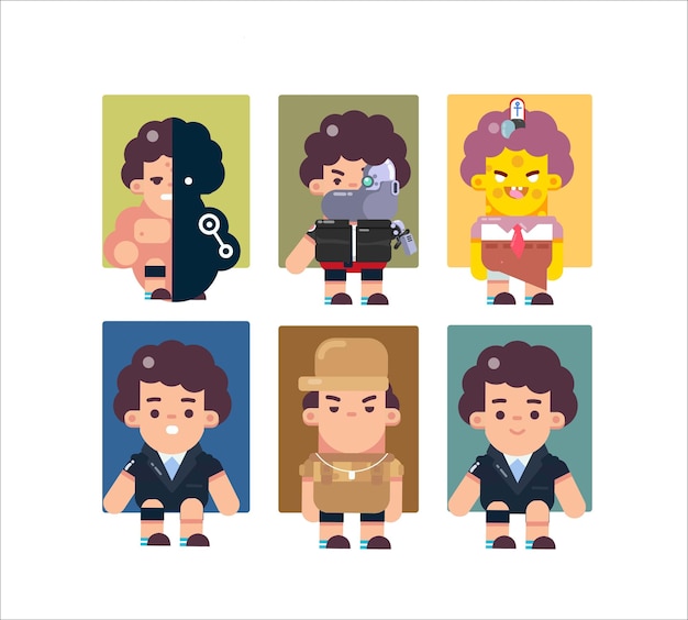 Cute Boy  modern chibi illustration