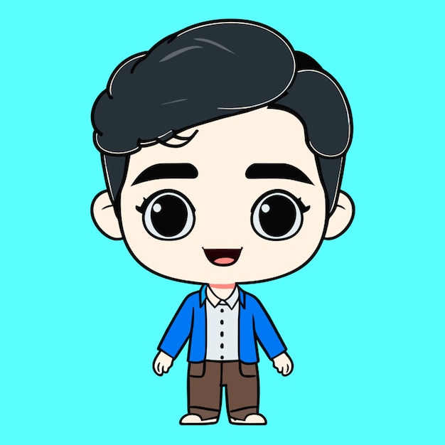 cute boy vector illustration cartoon