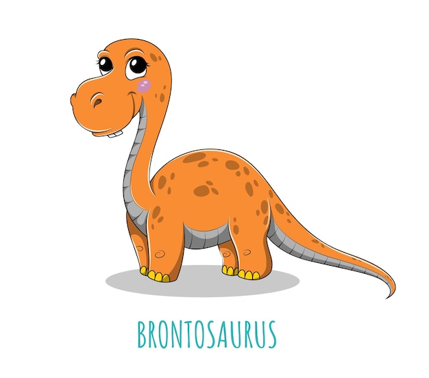 Cute brontosaurus icon