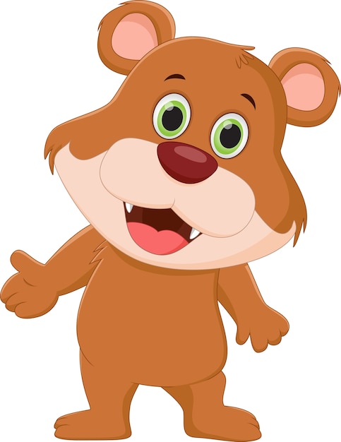 cute brown bear cartoon