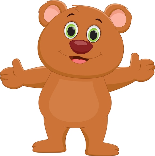 cute brown bear cartoon