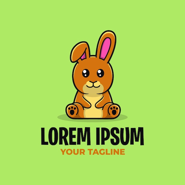 CUTE BROWN RABBIT LOGO