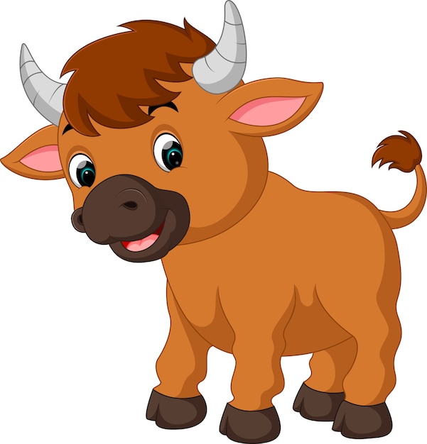 cute bull cartoon