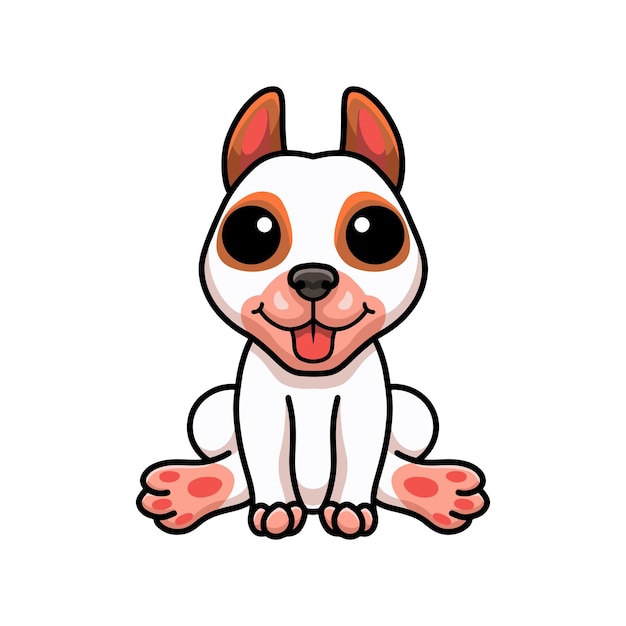 Cute bully kutta cartoon sitting