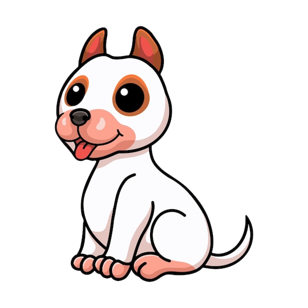 Cute bully kutta cartoon sitting