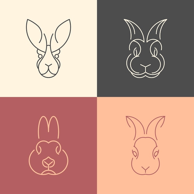 Cute Bunny Line Art Design