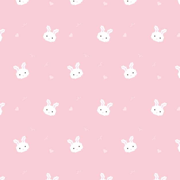 cute bunny seamless pattern rabbit pattern