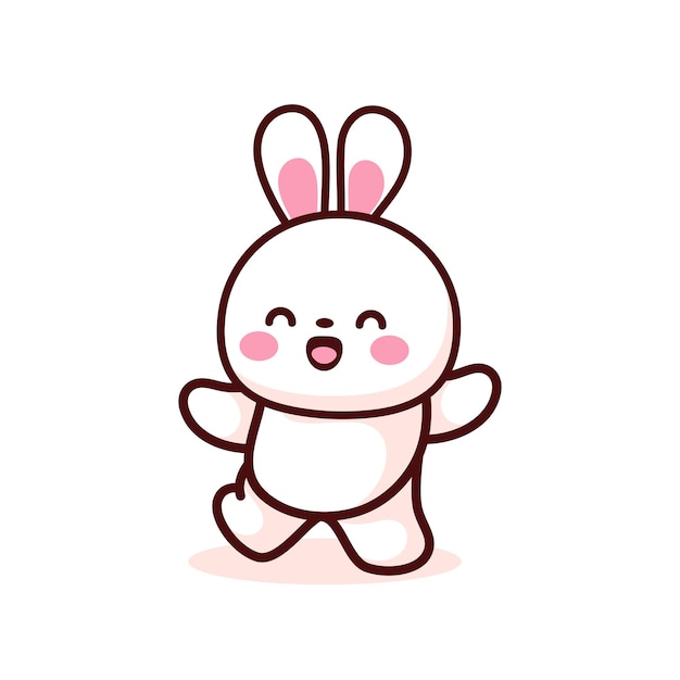 cute bunny with valentine love balloon