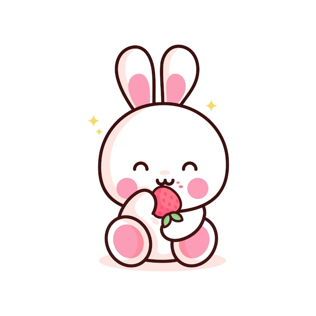 cute bunny with valentine love balloon