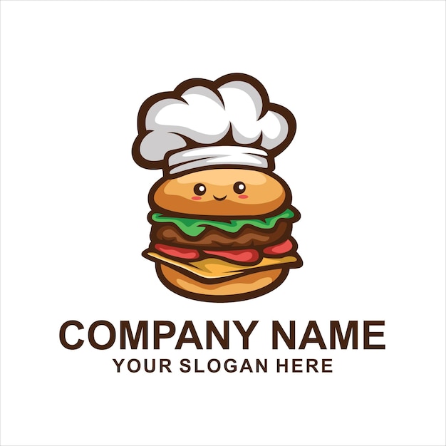 cute burger logo 